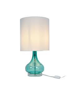 Настольная лампа бело-голубого цвета - (В)62 x Ø 30,5 см