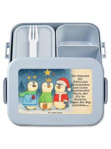 Mr. & Mrs. Panda Дизайн бенто-бокса «Зимнее Крещение»    в пастельно-голубых тонах