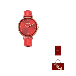FILA Женские часы кварцевый механизм красный циферблат Lucky Red