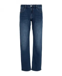 Узкие темно-синие джинсы Armani Exchange, синий