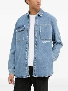Джинсовая рубашка с карманами Karl Lagerfeld Jeans, синий