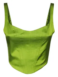 Укороченный топ в стиле корсета Ermanno Scervino, зеленый