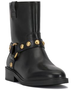 Женские мотоциклетные ботильоны Amais с заклепками и ремешками Vince Camuto, Black Leather