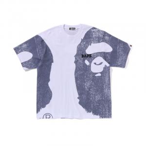 Футболка Bape Water Print Ape Head Relaxed Fit II A BATHING APE, белый