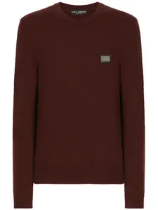 Шерстяной джемпер с логотипом DOLCE & GABBANA, красный