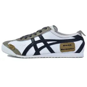 Кроссовки Onitsuka Tiger MEXICO 66 Skateboarding Shoes Unisex Low-top White/Black/Brown, черный