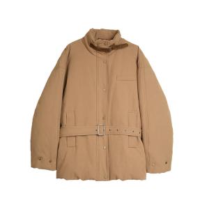 ELLE Пуховик Women's Coffee Stand Collar Moderate Parka Down Jacket