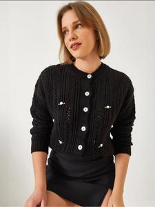 Вязаный кардиган Bianco Lucci, черный