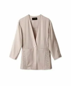 Смененный пиджак без воротника Tornado Mart, цвет Beige