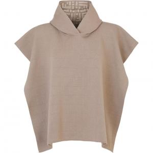 FENDI Капюшонный стрейч пончо, Gray