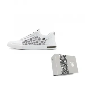 Низкие кроссовки для скейтбординга мужские box Playboy, White[Summer Breathable]
