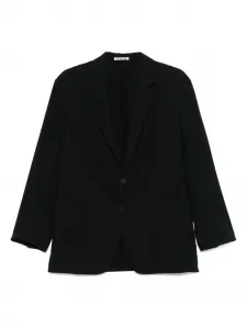 Пиджак из смесовой шерсти Auralee, черный