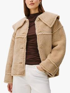 Куртка Wesson из искусственного каракуля с шерстяной смесью Rails, Light Brown