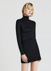 Светящийся в темноте свитер с высоким воротником Calliope, Ultrablack