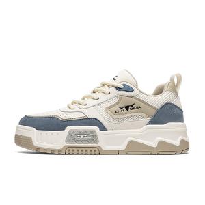 G.N.SHIJIA Мужские низкие скейтбордские кроссовки бело-синие, цвет White Blue