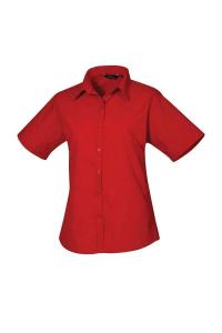 Поплиновая блузка с короткими рукавами Premier, красный