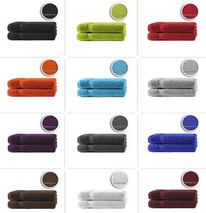 Комплект из 2 гостевых полотенец, полотенец для рук, полотенец для душа, банных полотенец, махровой ткани, 100% хлопок, цвет: оранжевый/терра, размер: полотенца для душа 70 х 140 см. One-Home, красный