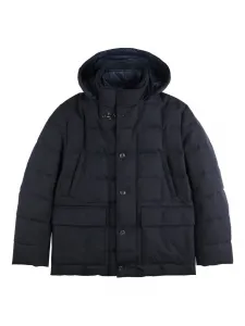 Пуховик с капюшоном Fay, синий