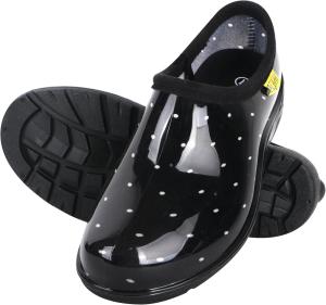 Женские садовые туфли на плоской подошве, водонепроницаемые слипоны, резиновые садовые туфли с удобной стелькой Kprm, Polka Dot