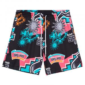 Mitchell Ness Баскетбольные шорты Mitchell & Ness x NBA San Antonio Spurs, унисекс, черные