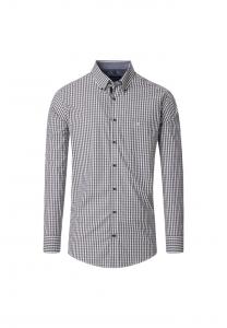 Рубашка свободного кроя в клетку Casamoda, серый