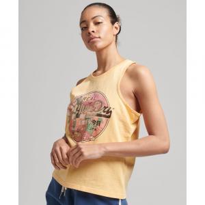 Футболка без рукавов Superdry Vintage Vl Narrative, оранжевый