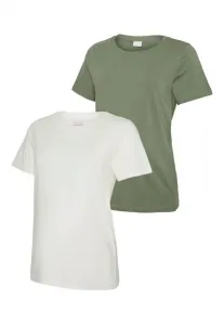 Комплект из 2 базовых футболок mlmia Mamalicious, Sea Spray/Snow White