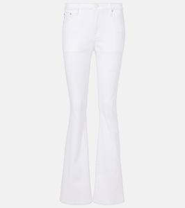 Расклешенные джинсы-леггинсы AG Jeans, Optic White