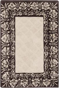 Ковер SAFAVIEH, 61 x 92 см, Total Performance Collection, Ivory & Chocolate, с ручным крючком, не линяет и прост в уходе, идеален для помещений с высокой проходимостью: прихожая, гостиная, спальня (TLP755B)