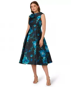 Женское платье миди с лодочкой Adrianna Papell, синий