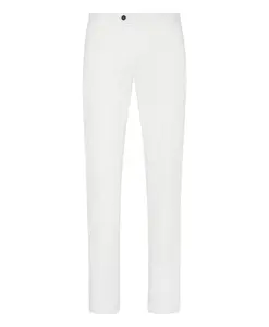Хлопковые брюки чинос Philipp Plein, белый