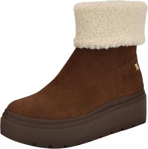 Женские ботильоны Tommy Hilfiger Peleiz, Dark Brown Suede Shearling 200