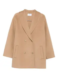 Двубортное шерстяное пальто THE DYNAMIS STUDIO, коричневый