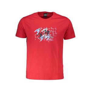 Красная хлопковая футболка U.S. Polo, красный