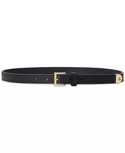 Женский узкий ремень из шагреневой кожи Lauren Ralph Lauren, черный