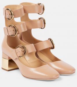 Туфли-лодочки из кожи Alize Chloé, Tan Rose