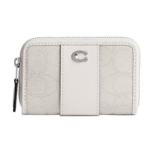 Держатель для карт Signature Jacquard Fabric Small Women's Cloud Chalk COACH, Cloud Chalk