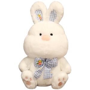 Плюшевая игрушка сидящий баймакс кролик милый клетчатый кролик высота 35cm/50cm/60cm Barbne, синий