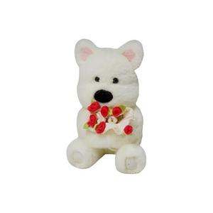 OU DI PIG Плюшевая кукла Rose Bear с кроликом, обнимающим цветок, магнитная, высота 30 см