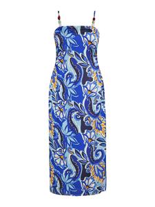 Длинное платье IZIA, цвет blau mehrfarbig