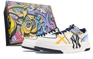 Кроссовки MLB Chunky Liner Skateboarding Shoes Unisex Low-top Black/yellow, белый