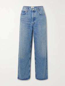 Джинсы с низкой посадкой Puddle Agolde, цвет Mid denim