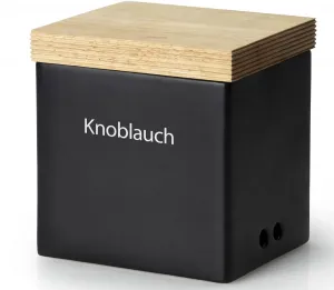 Банка для хранения Continenta, (1 шт.), чесночный горшок 12х16х14 см, черный