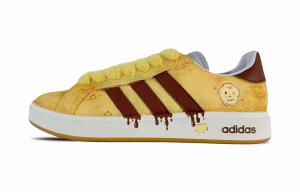 Кроссовки Grand Court Base 00s JiaYue, Caramel Popcorn, термостойкие, износостойкие, низкие Adidas, ginger желтый