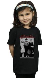 Хлопковая футболка с потертой полосой Blondie, черный