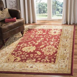 Ковер SAFAVIEH, 201 x 277 см, Heirloom Collection, Red & Creme, традиционный винтажный дизайн, не линяет и прост в уходе, идеален для помещений с высокой проходимостью в гостиной, спальне (HLM1739-4011)