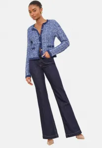 Летняя куртка прямого кроя с длинными рукавами и застежкой на пуговицы. Lipsy, Navy Blue