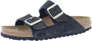 Сандалии Birkenstock Arizona с мягкой стелькой для взрослых унисекс, черный/угольный
