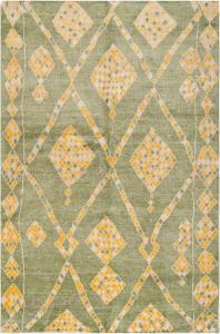 SAFAVIEH Moroccan Collection ковер 275 x 366 см - Green & Multi, ручной работы бохо-племенной вискозный, идеален для помещений с высокой проходимостью в гостиной, спальне (MOR553C)