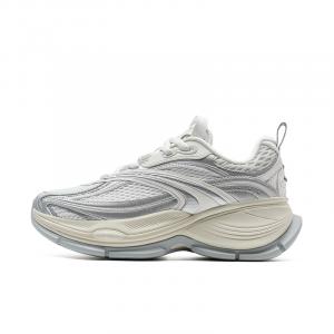 XTEP Basque 2 износостойкие легкие низкие повседневные туфли, увеличивающие рост, женские, парусные, белые, серебристые